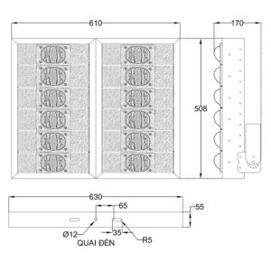 THÔNG SỐ KỸ THUẬT ĐÈN LED PHA SÂN BÓNG 600W
