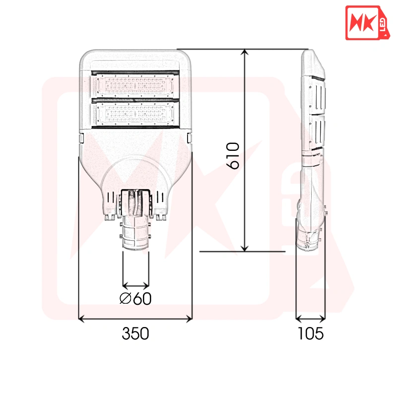 Thông số đèn LED đường phố D01 100W