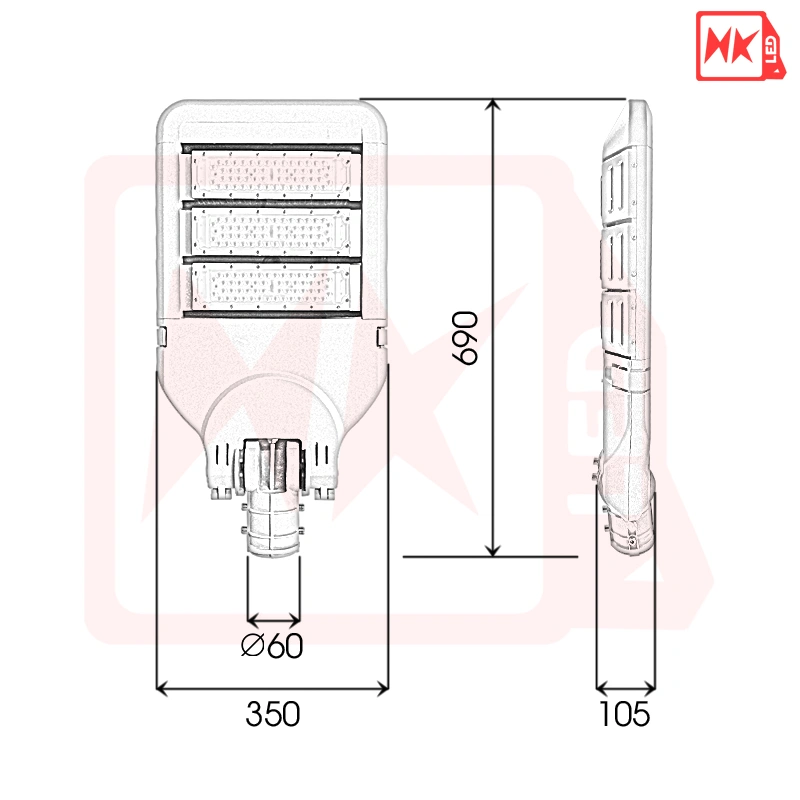 Thông số đèn LED đường phố D01 150w