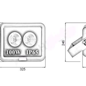 đèn led pha ly 100w