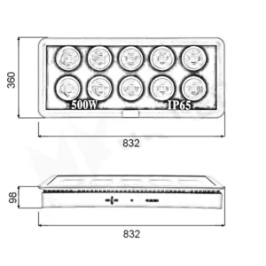 đèn led pha ly 500w