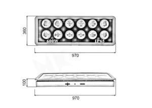 đèn led pha ly 600w