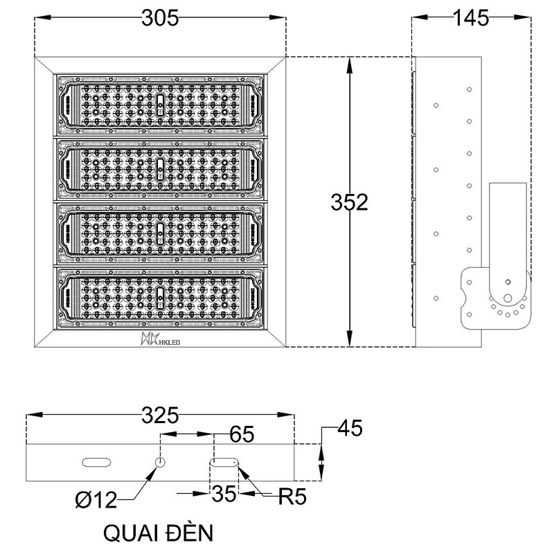 Cấu tạo đèn LED sân bóng