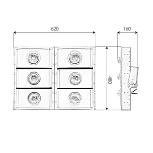Thông số đèn LED pha sân bóng 600w denledhl liên hệ 0965600118