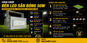 Cách chọn đèn led sân bóng 50w