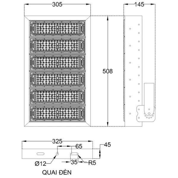 Thông Số Đèn LED Chiếu Sân Tennis 300w