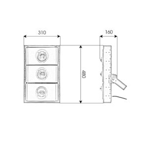 Thông số đèn LED pha sân bóng 250w denledhl liên hệ 0965600118