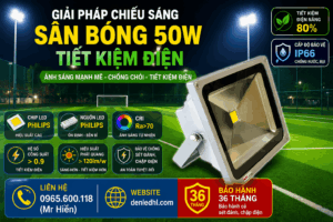 Giải Pháp Chiếu Sáng Sân Bóng 50w Tiết Kiệm Điện