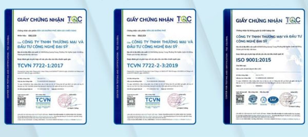 Tiêu chuẩn ISO 9001:2015, TCVN7722-1:2017, TCVN7722-2-3:2019