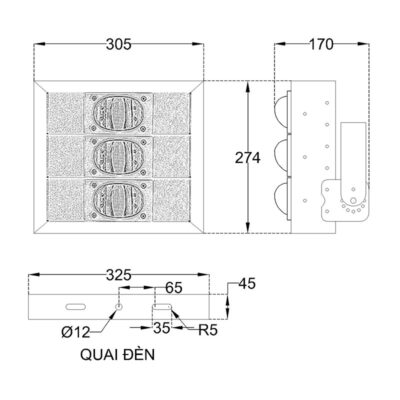 Thông số đèn LED sân pickleball 150w
