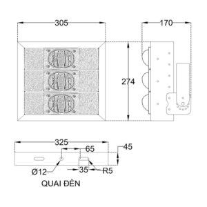 THÔNG SỐ KỸ THUẬT ĐÈN LED SÂN BÓNG 150W