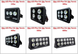 Đèn LED pha cốc chiếu sáng sân tennis