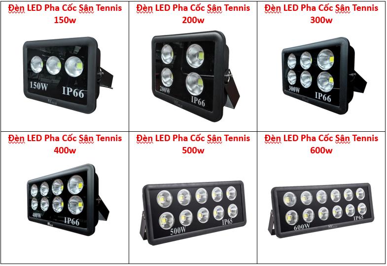 Đèn LED pha cốc chiếu sáng sân tennis