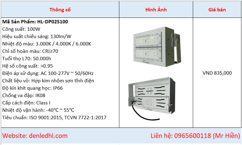 Báo giá đèn LED sân tennis 100w denledhl liên hệ 0965600118 Báo giá đèn LED sân tennis 100w denledhl liên hệ 0965600118