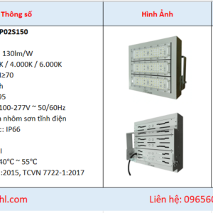 Báo giá đèn LED sân tennis 150w denledhl liên hệ 0965600118