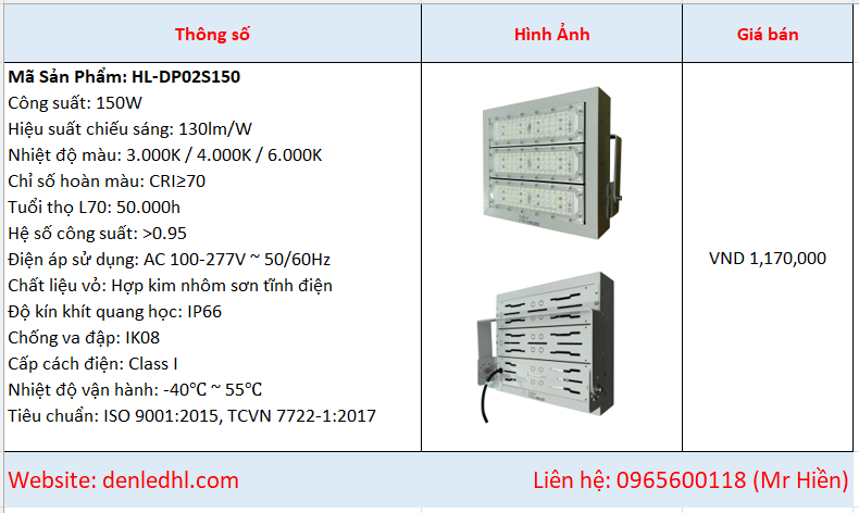 Báo giá đèn LED sân tennis 150w denledhl liên hệ 0965600118 Báo giá đèn LED sân tennis 150w denledhl liên hệ 0965600118