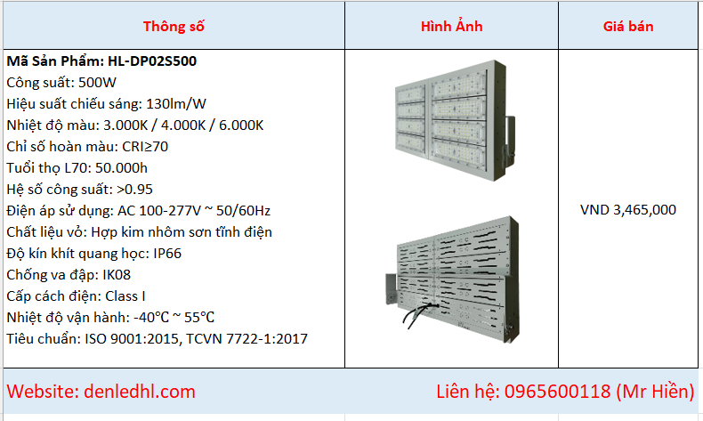Báo giá đèn LED sân tennis 500w denledhl liên hệ 0965600118 Báo giá đèn LED sân tennis 500w denledhl liên hệ 0965600118